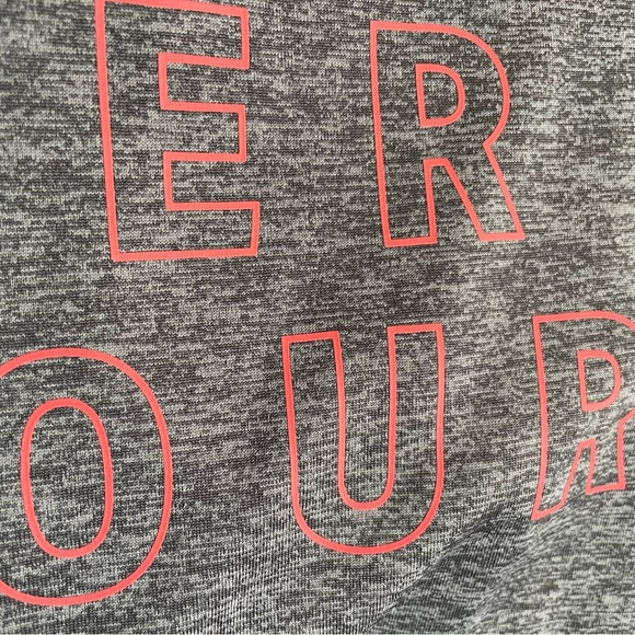 Under Armour Gray & Orange V-Neck Short Sleeve T-Shirt Size M - Picture 5 of 8